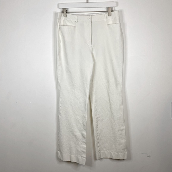 CHICO’S Women’s Medium White Wide Leg Casual High Waisted Pants. - Picture 1 of 6